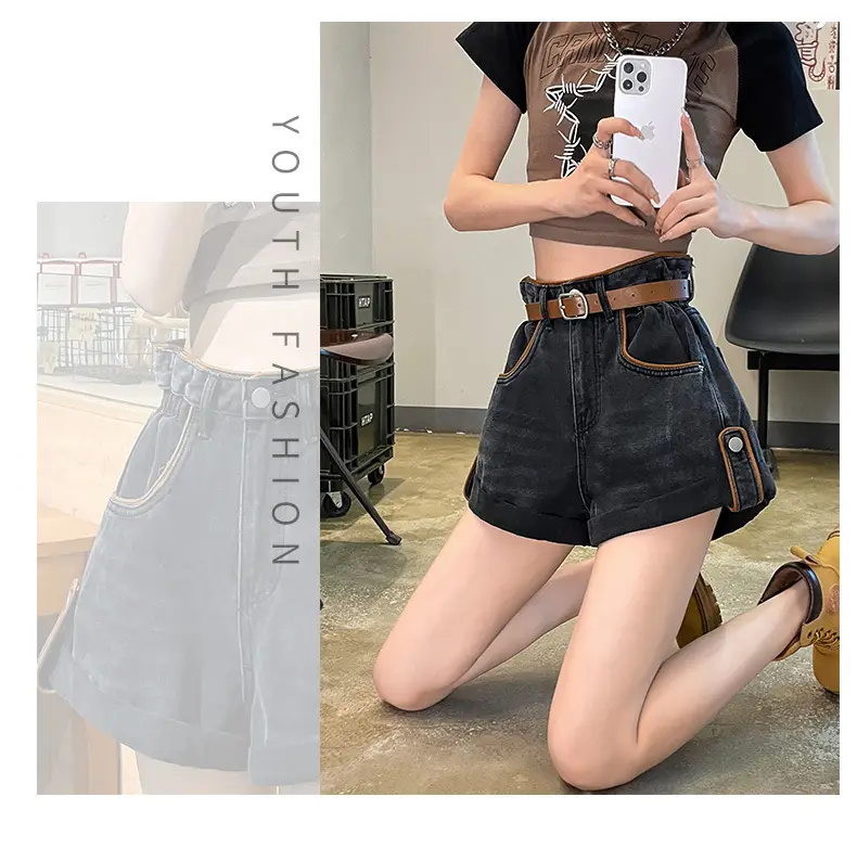 High-Waisted Denim Shorts for Women Summer Plus Size — feature 20