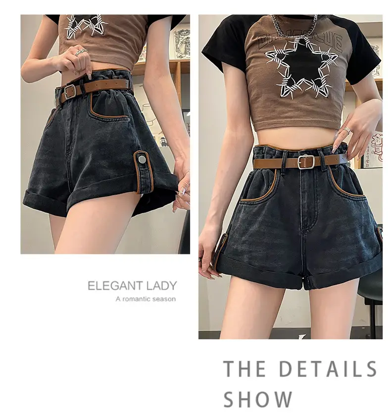 High-Waisted Denim Shorts for Women Summer Plus Size — feature 21