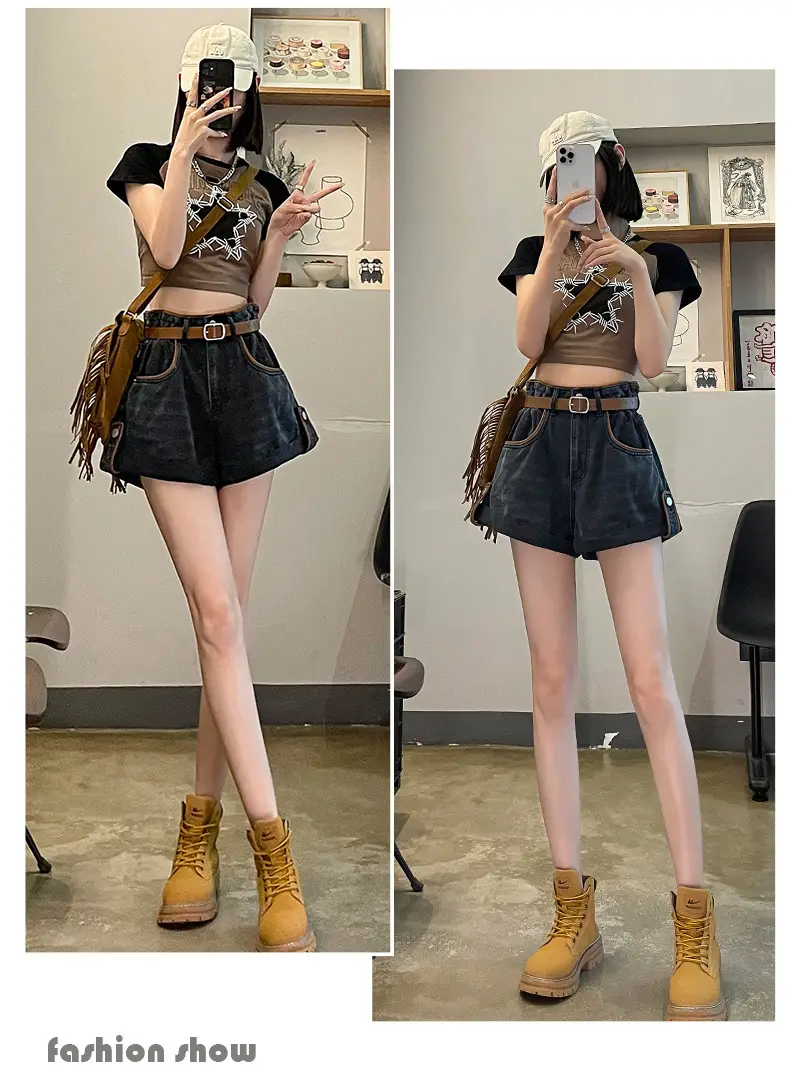 High-Waisted Denim Shorts for Women Summer Plus Size — feature 22