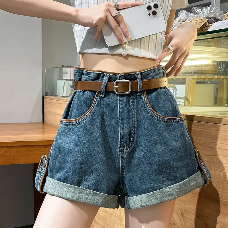 High-Waisted Denim Shorts for Women Summer Plus Size