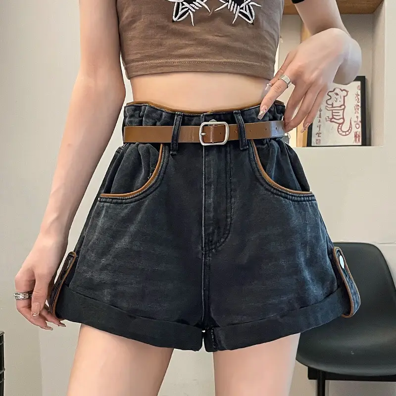 High-Waisted Denim Shorts for Women Summer Plus Size