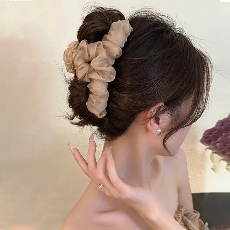 Korean Style Super Fairy Pleated Hairpin Clip Large