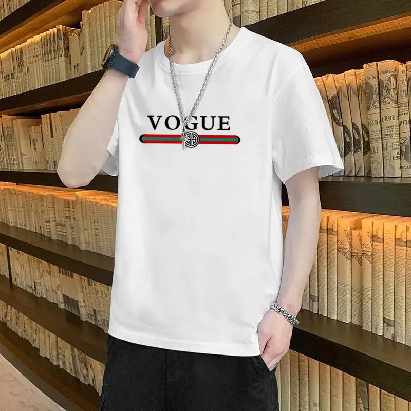 Men's Navy Blue Vogue Graphic T-Shirt Short Sleeve — feature 10