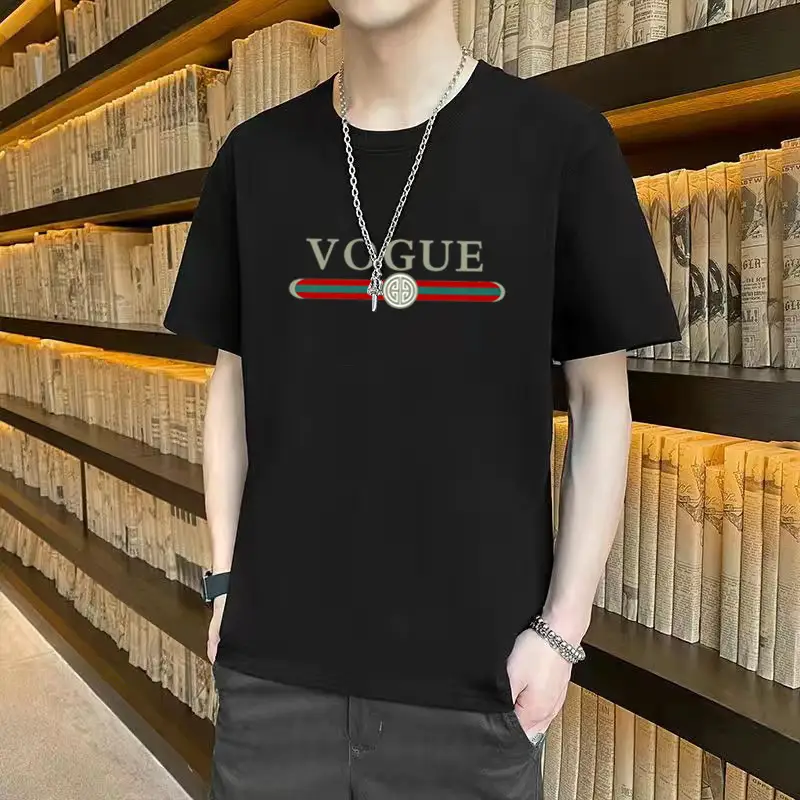 Men's Navy Blue Vogue Graphic T-Shirt Short Sleeve — feature 12