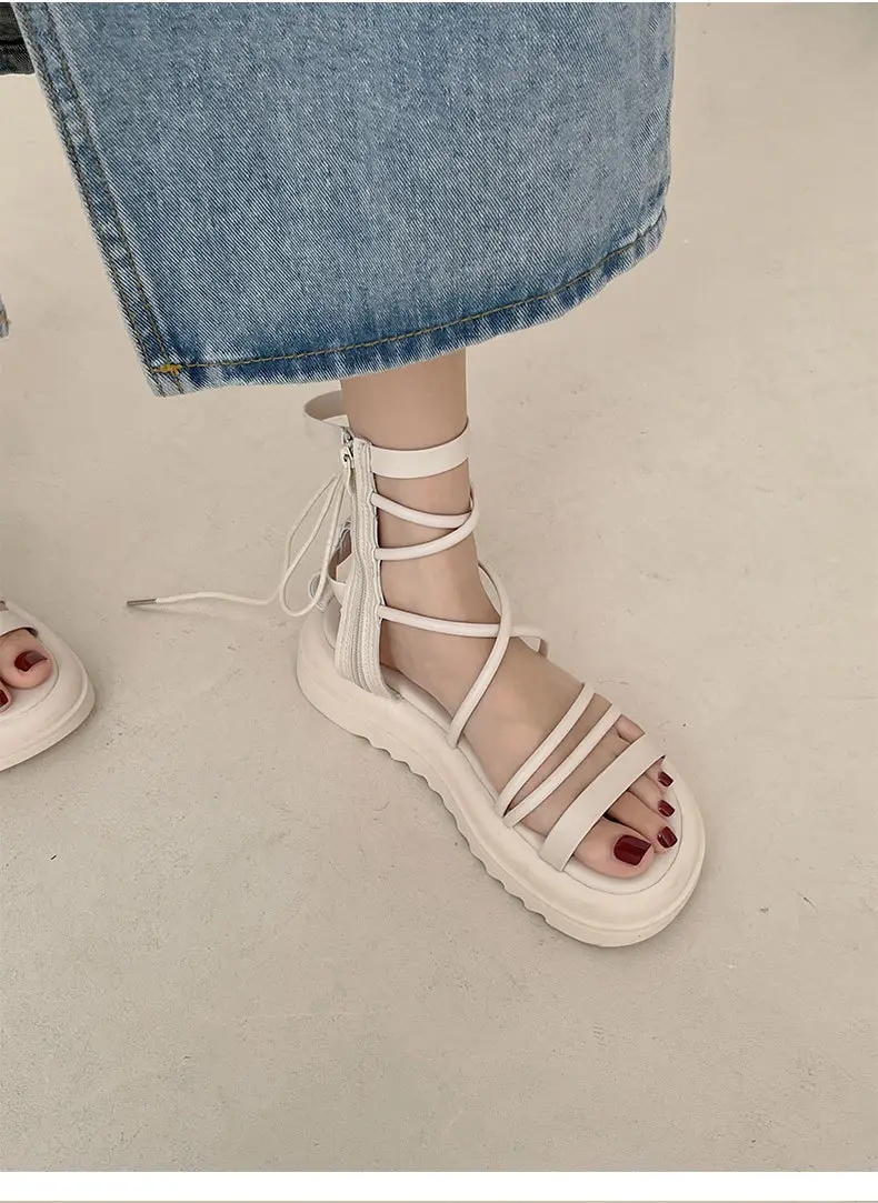 Black Mori Style Sandals with Round Toe & Platform Sole — feature 10