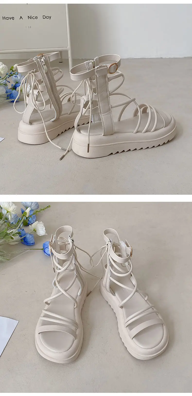 Black Mori Style Sandals with Round Toe & Platform Sole — feature 18