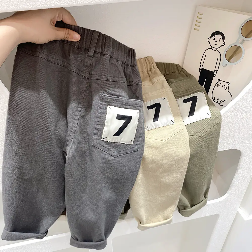 Boys Spring Overalls Medium Large Loose Pants