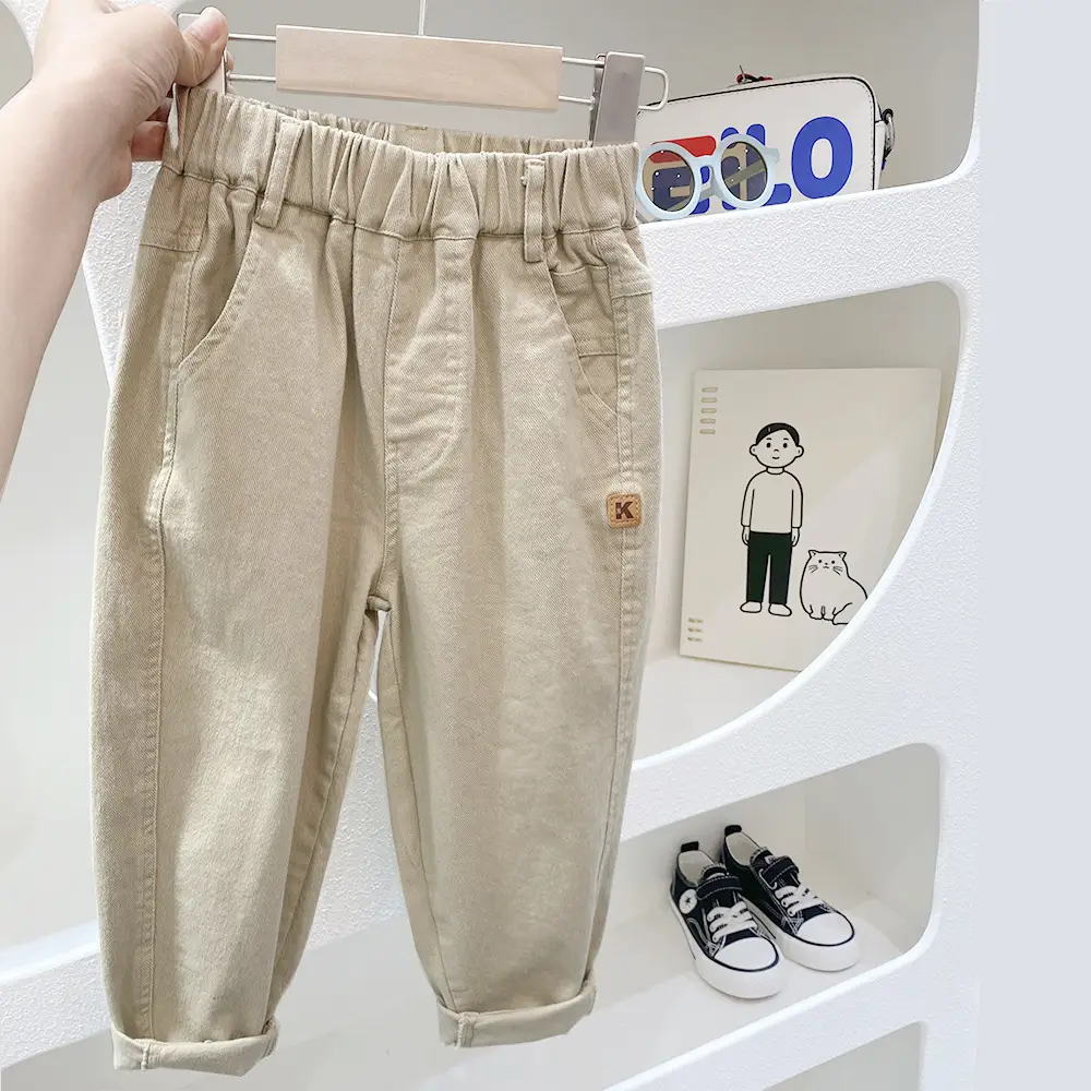 Boys Spring Overalls Medium Large Loose Pants — feature 3