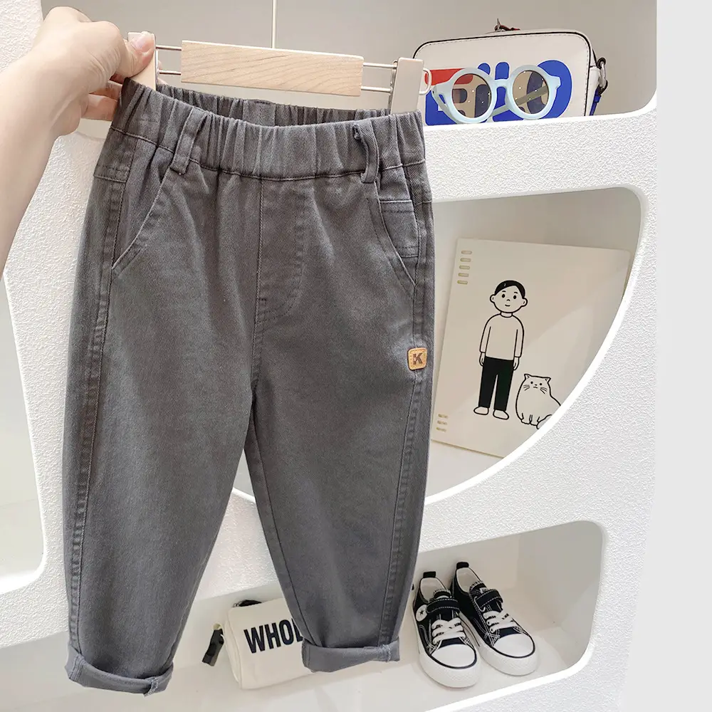 Boys Spring Overalls Medium Large Loose Pants — feature 4