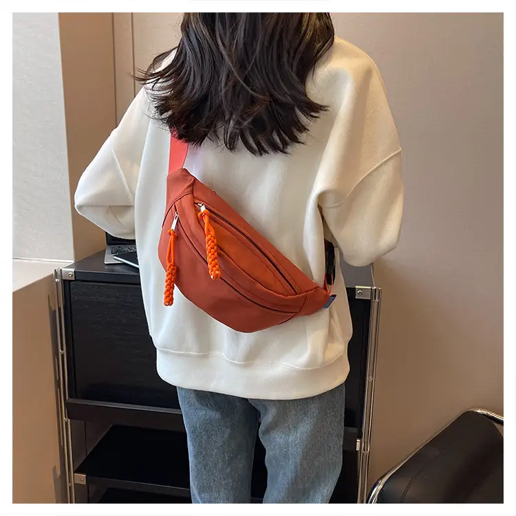Orange Crossbody Bag for Women with Braided Strap — feature 26