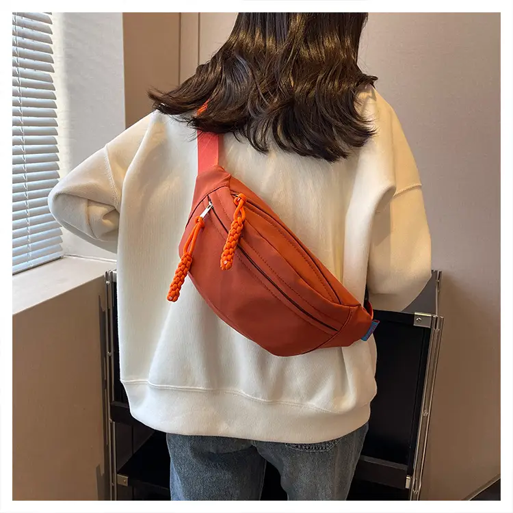 Orange Crossbody Bag for Women with Braided Strap — feature 27