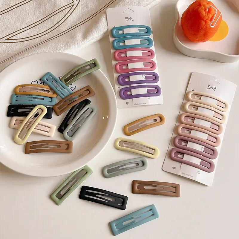 Frosted Candy Color Hairpin 6 Pack Korean Style - Image 9