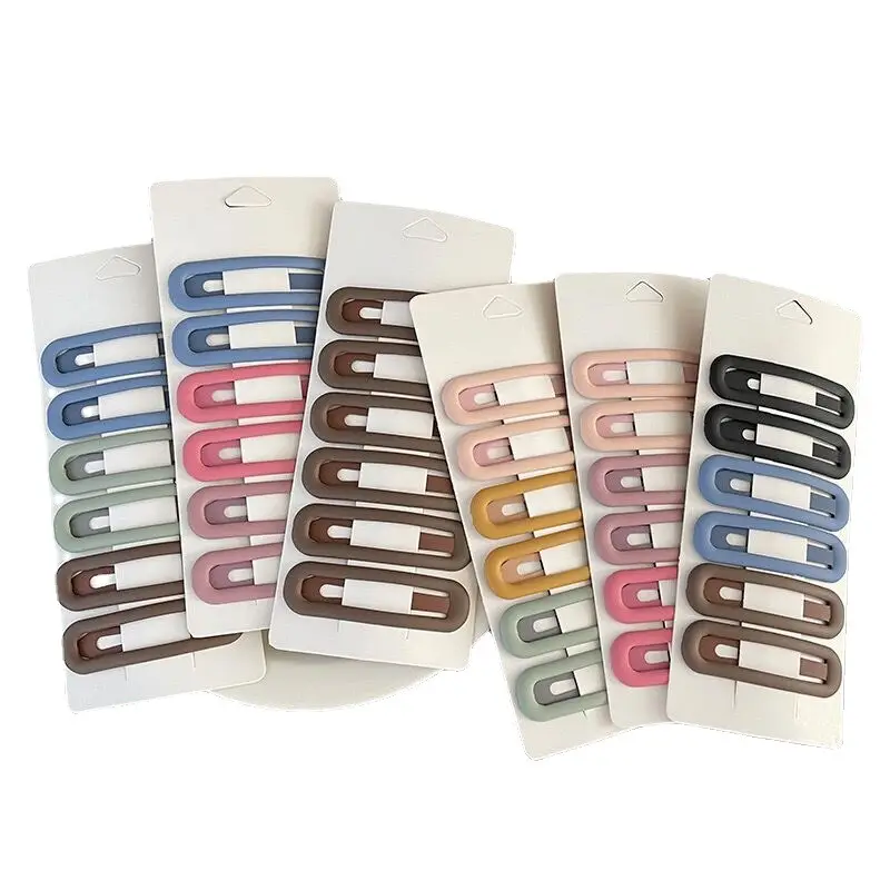 Frosted Candy Color Hairpin 6 Pack Korean Style - Image 12