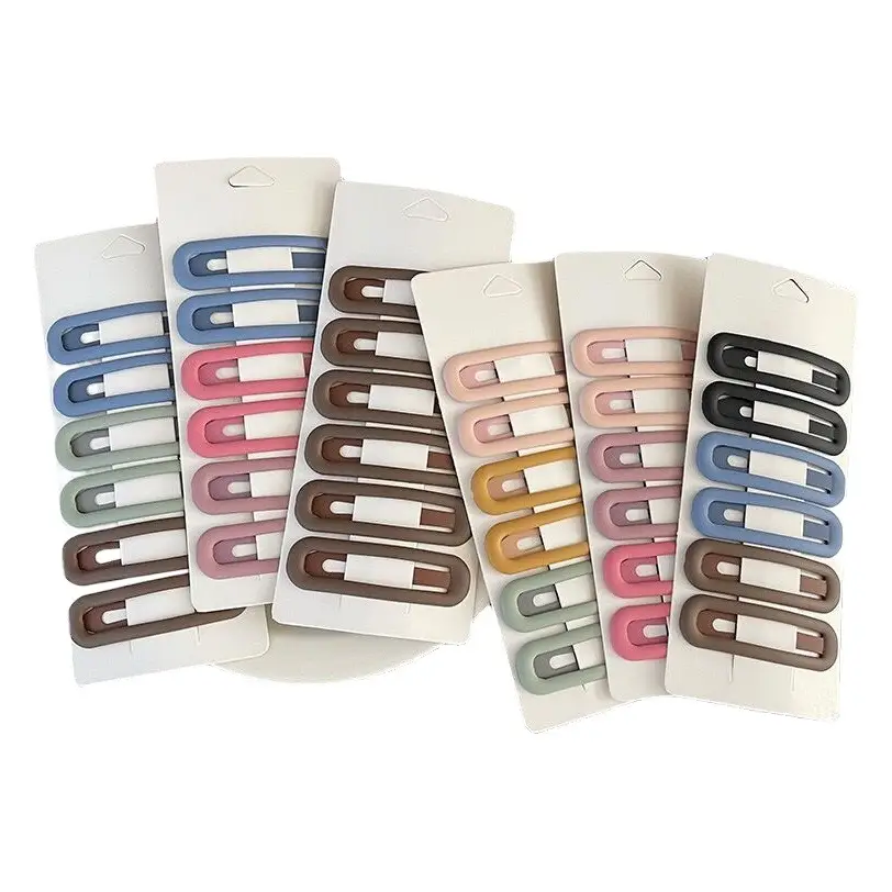 Frosted Candy Color Hairpin 6 Pack Korean Style