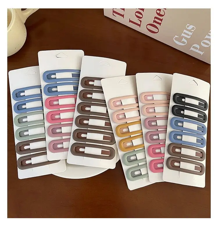 Frosted Candy Color Hairpin 6 Pack Korean Style — feature 4