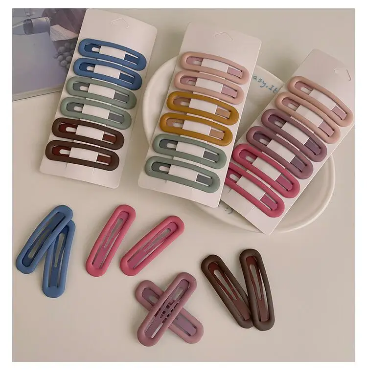 Frosted Candy Color Hairpin 6 Pack Korean Style — feature 5