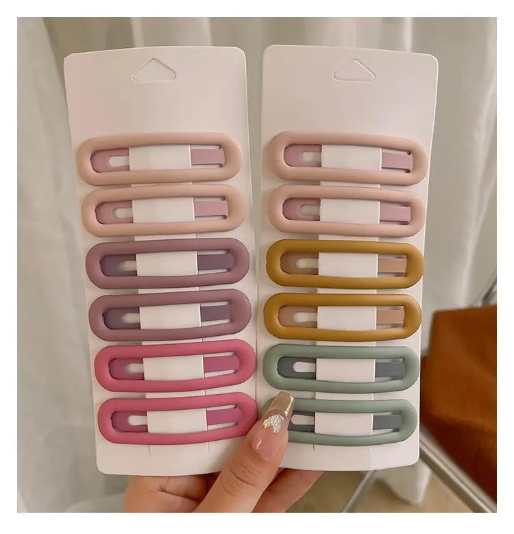 Frosted Candy Color Hairpin 6 Pack Korean Style — feature 6