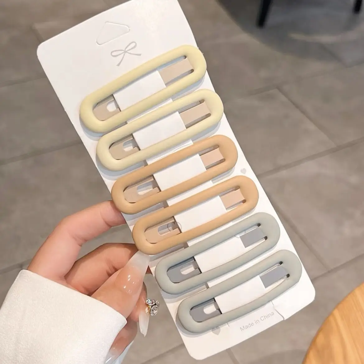 Frosted Candy Color Hairpin 6 Pack Korean Style - Image 2
