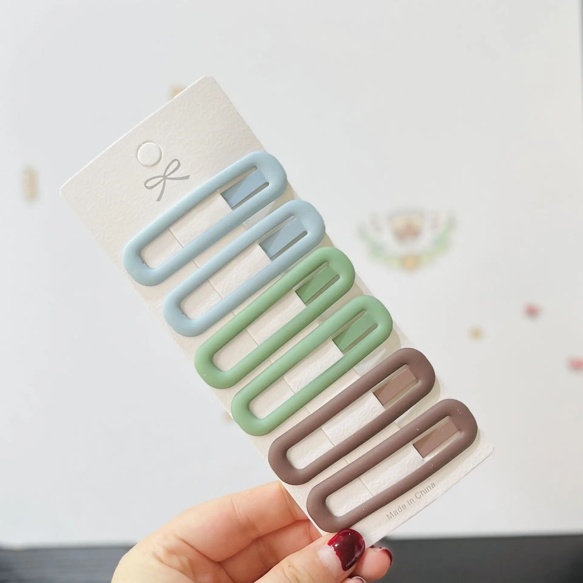 Frosted Candy Color Hairpin 6 Pack Korean Style - Image 4