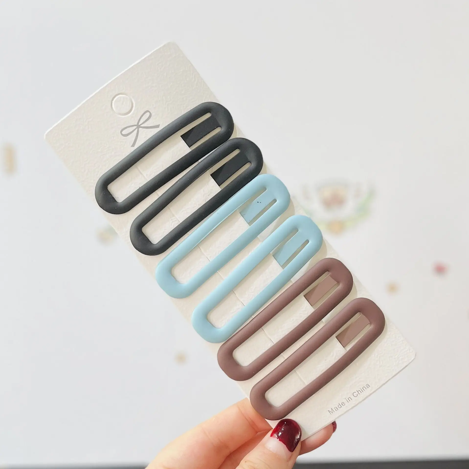 Frosted Candy Color Hairpin 6 Pack Korean Style - Image 5
