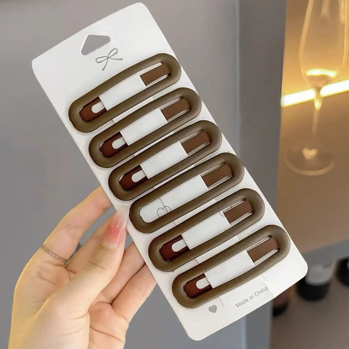 Frosted Candy Color Hairpin 6 Pack Korean Style - Image 6