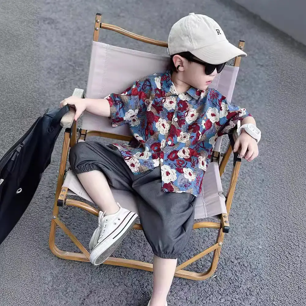 Women Floral Short Sleeve Shirt Japanese Style Summer Wear