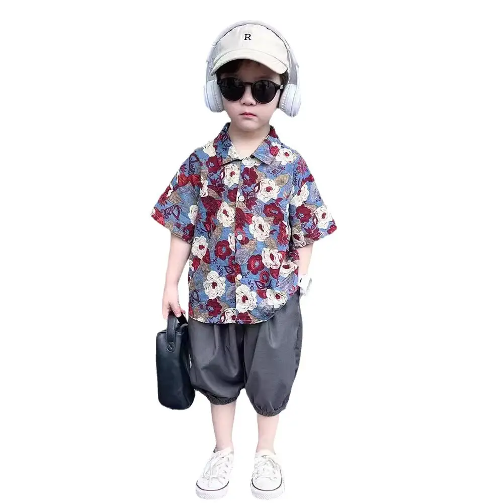 Women Floral Short Sleeve Shirt Japanese Style Summer Wear