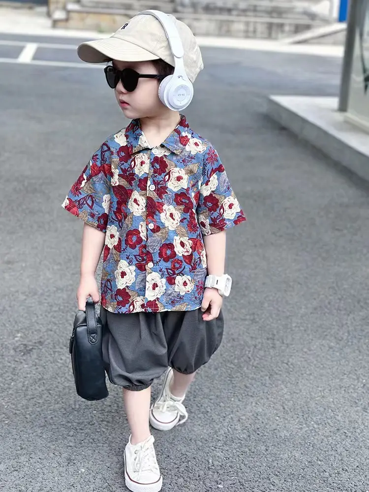 Women Floral Short Sleeve Shirt Japanese Style Summer Wear — feature 5