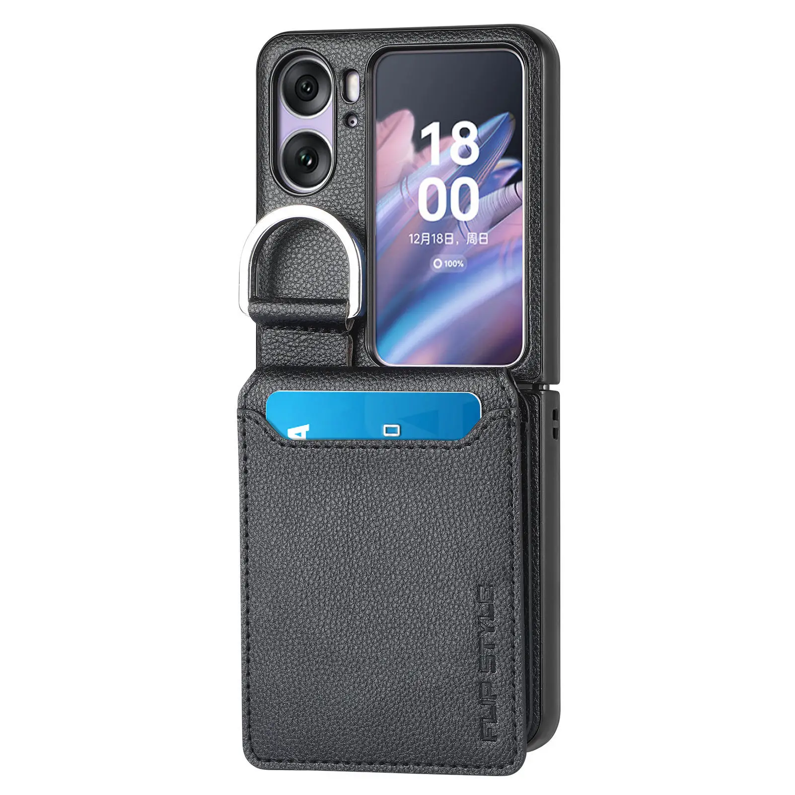 OPPO Find N3 Flip Card Case with Finger Ring & Card Holder - Image 12