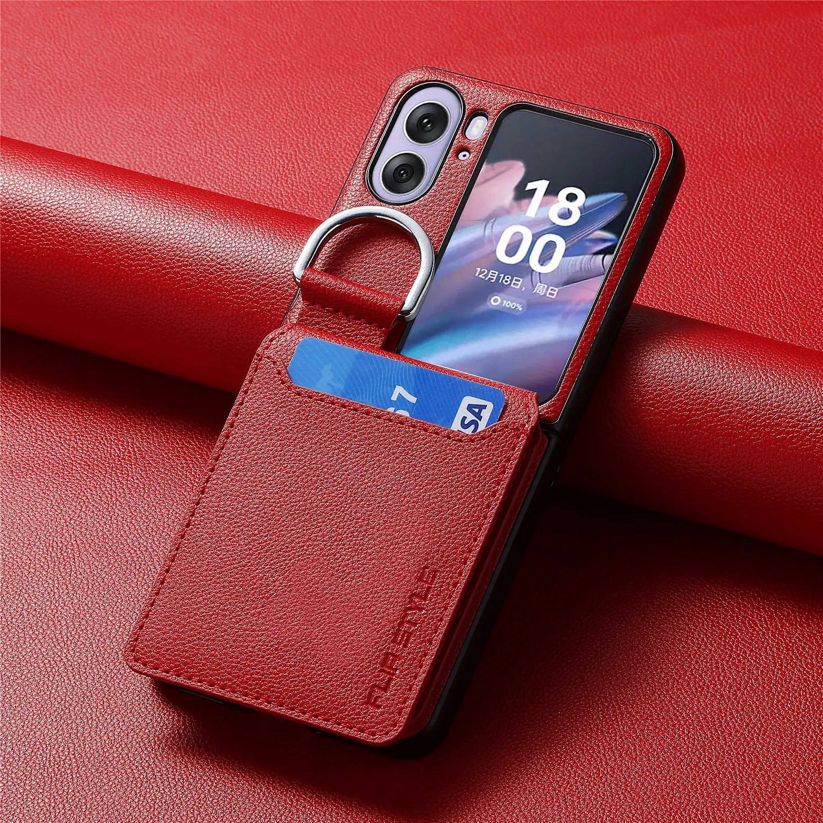 OPPO Find N3 Flip Card Case with Finger Ring & Card Holder - Image 7