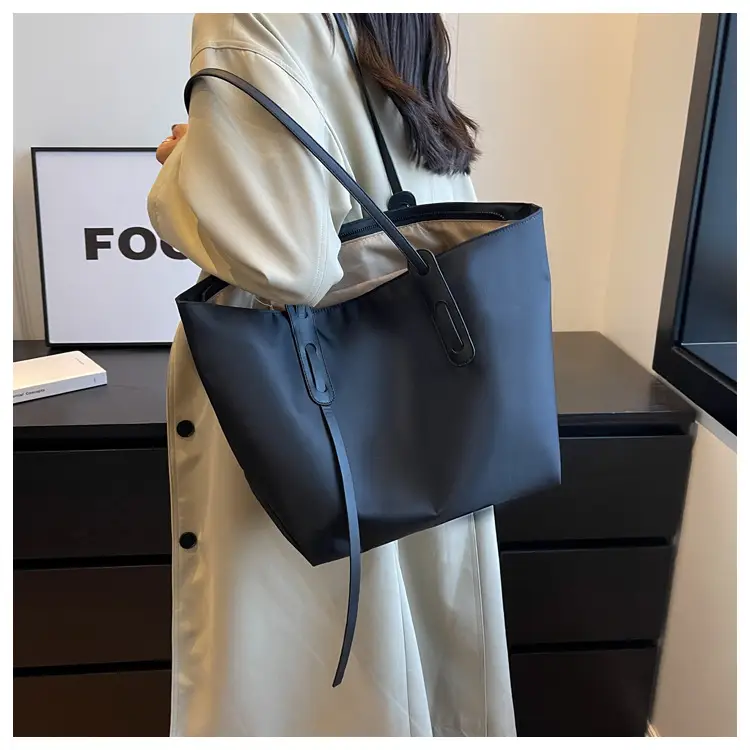 Women's Black Oxford Tote Bag Large Capacity 2023 — feature 15