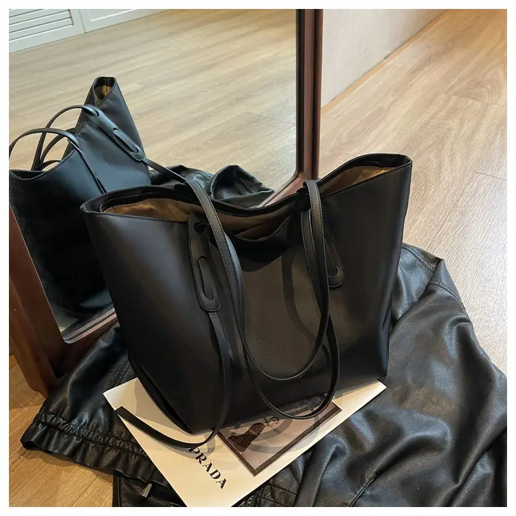 Women's Black Oxford Tote Bag Large Capacity 2023 — feature 25