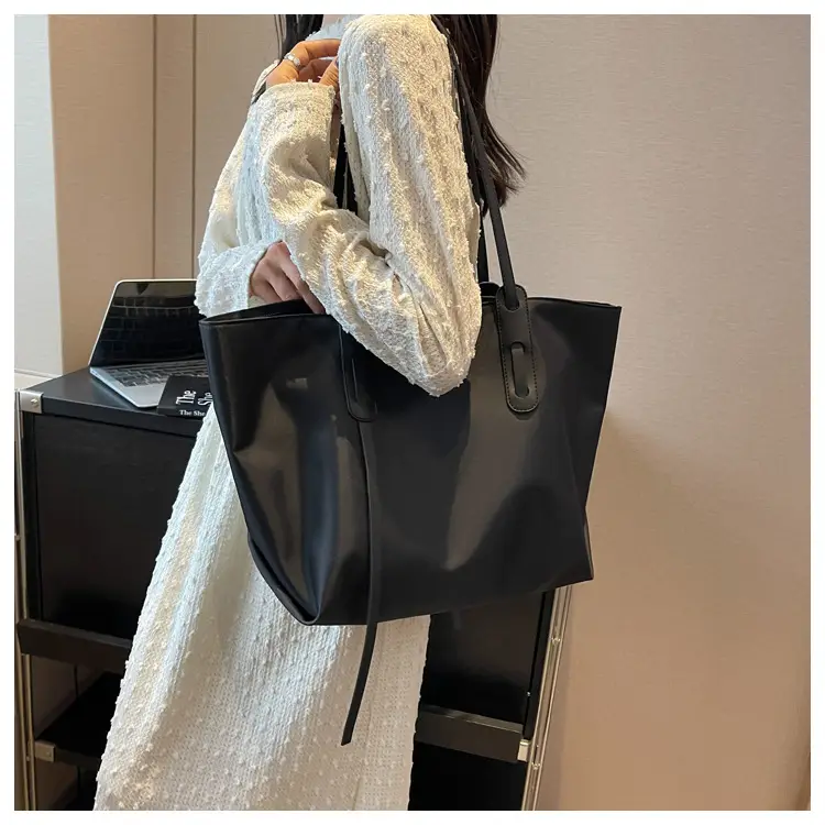 Women's Black Oxford Tote Bag Large Capacity 2023 — feature 9