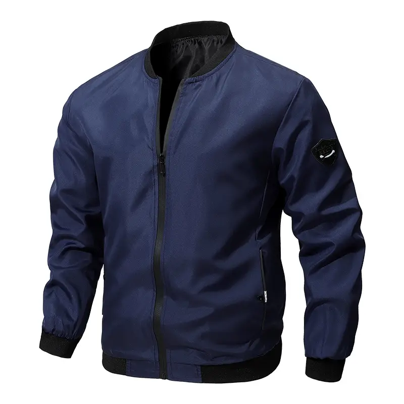 Men's Black Full Zip Bomber Jacket — feature 2