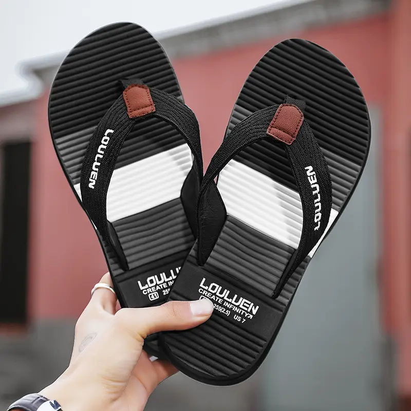 2023 Summer new men's flip flops flip-flops flip-flops beach shoes casual trendy non-slip fashionable outdoor sandals men - Image 6