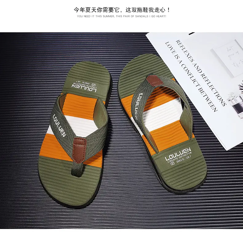 2023 Summer new men's flip flops flip-flops flip-flops beach shoes casual trendy non-slip fashionable outdoor sandals men — feature 11