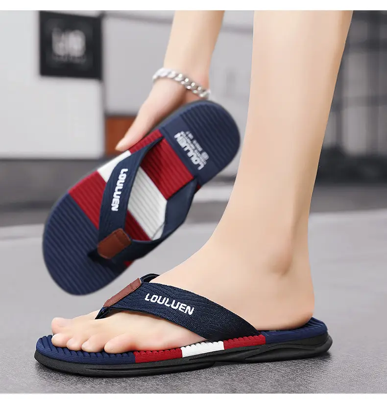 2023 Summer new men's flip flops flip-flops flip-flops beach shoes casual trendy non-slip fashionable outdoor sandals men — feature 12