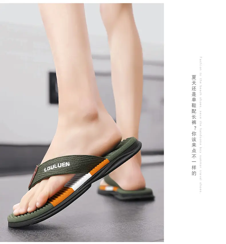 2023 Summer new men's flip flops flip-flops flip-flops beach shoes casual trendy non-slip fashionable outdoor sandals men — feature 13
