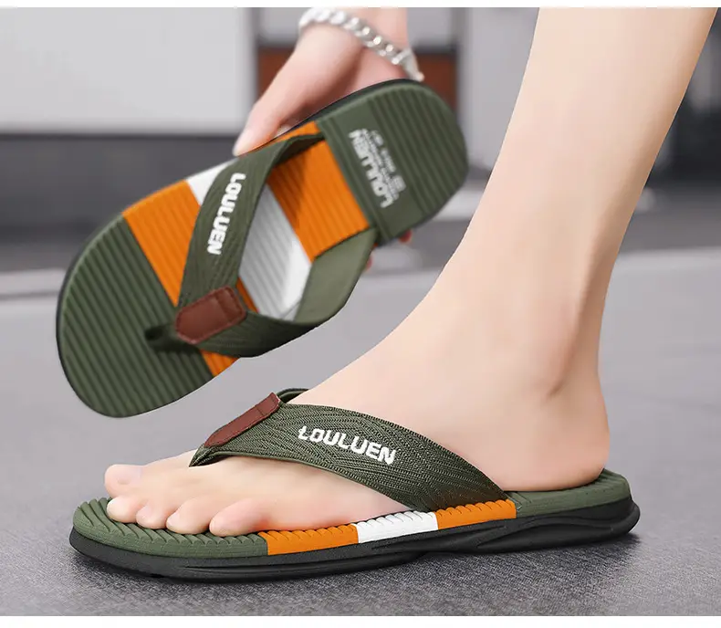 2023 Summer new men's flip flops flip-flops flip-flops beach shoes casual trendy non-slip fashionable outdoor sandals men — feature 14