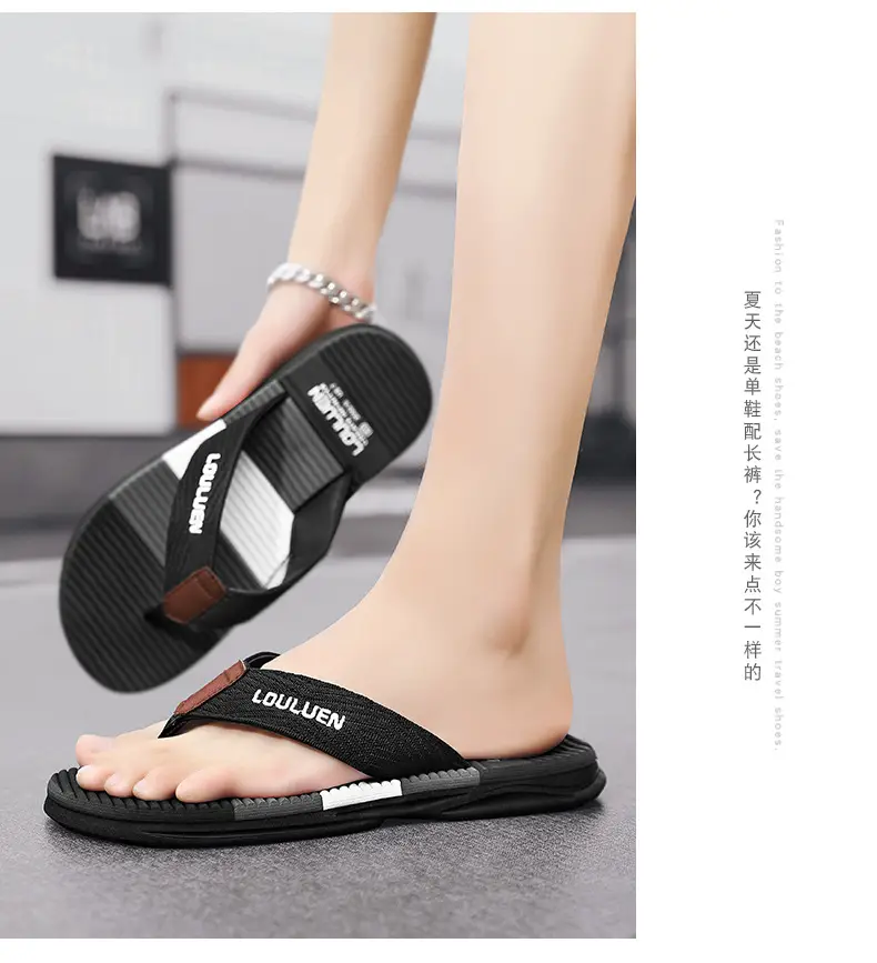 2023 Summer new men's flip flops flip-flops flip-flops beach shoes casual trendy non-slip fashionable outdoor sandals men — feature 16