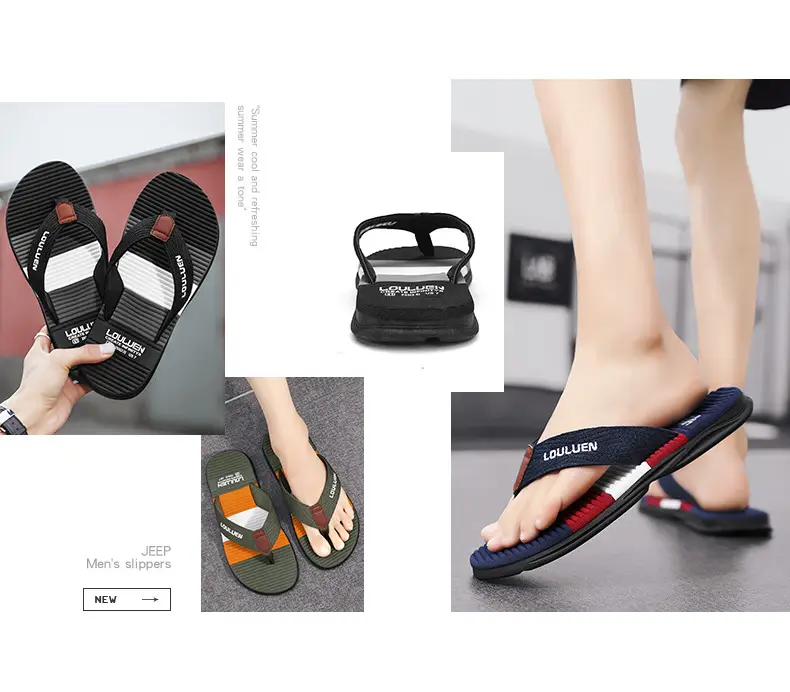 2023 Summer new men's flip flops flip-flops flip-flops beach shoes casual trendy non-slip fashionable outdoor sandals men — feature 2
