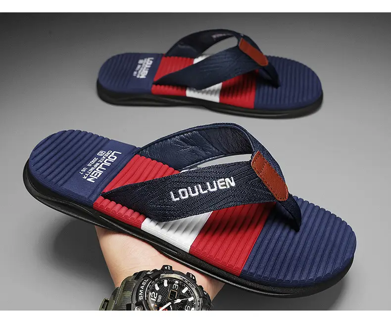 2023 Summer new men's flip flops flip-flops flip-flops beach shoes casual trendy non-slip fashionable outdoor sandals men — feature 3