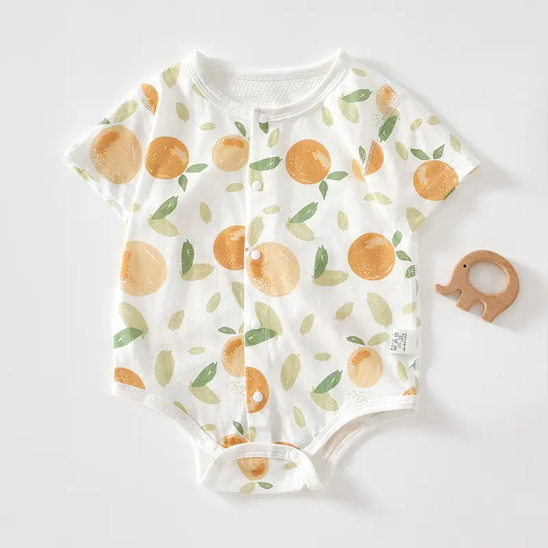Baby's Boneless Cotton Jumpsuit Short Sleeve - Image 2