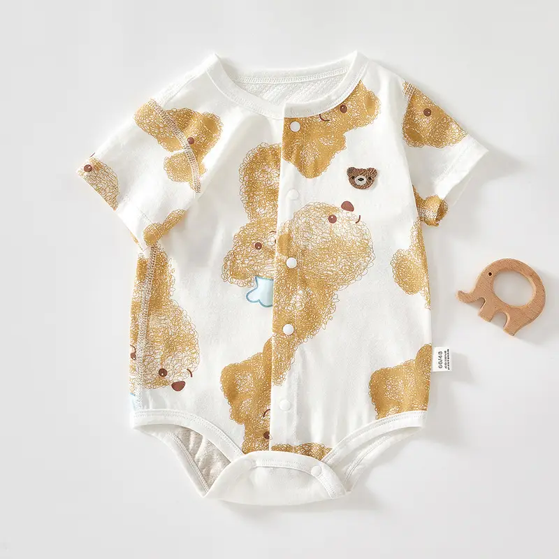 Baby's Boneless Cotton Jumpsuit Short Sleeve - Image 3