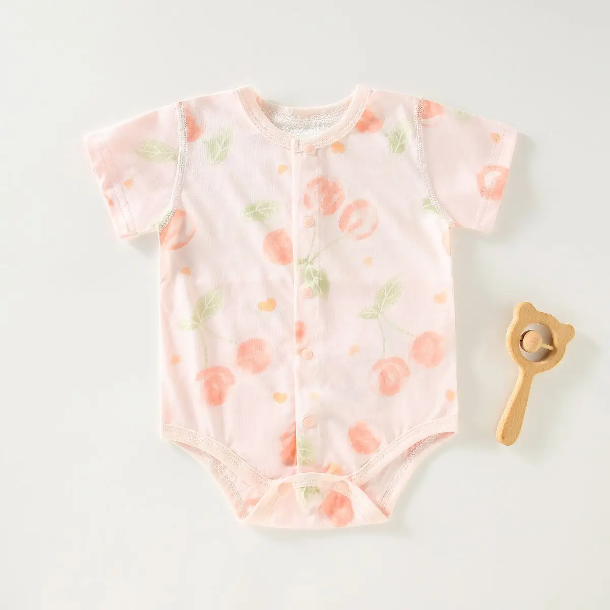 Baby's Boneless Cotton Jumpsuit Short Sleeve - Image 4