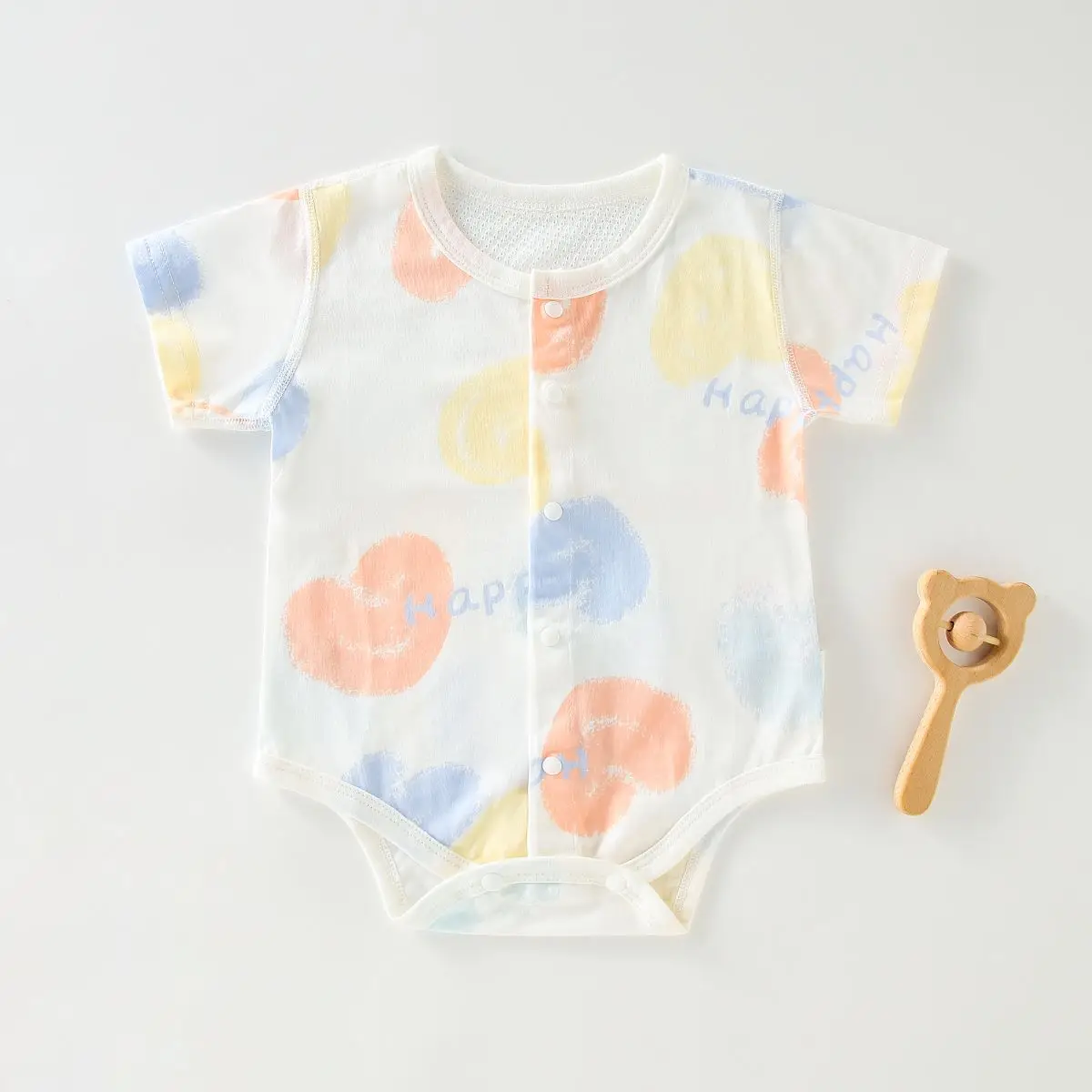 Baby's Boneless Cotton Jumpsuit Short Sleeve - Image 5