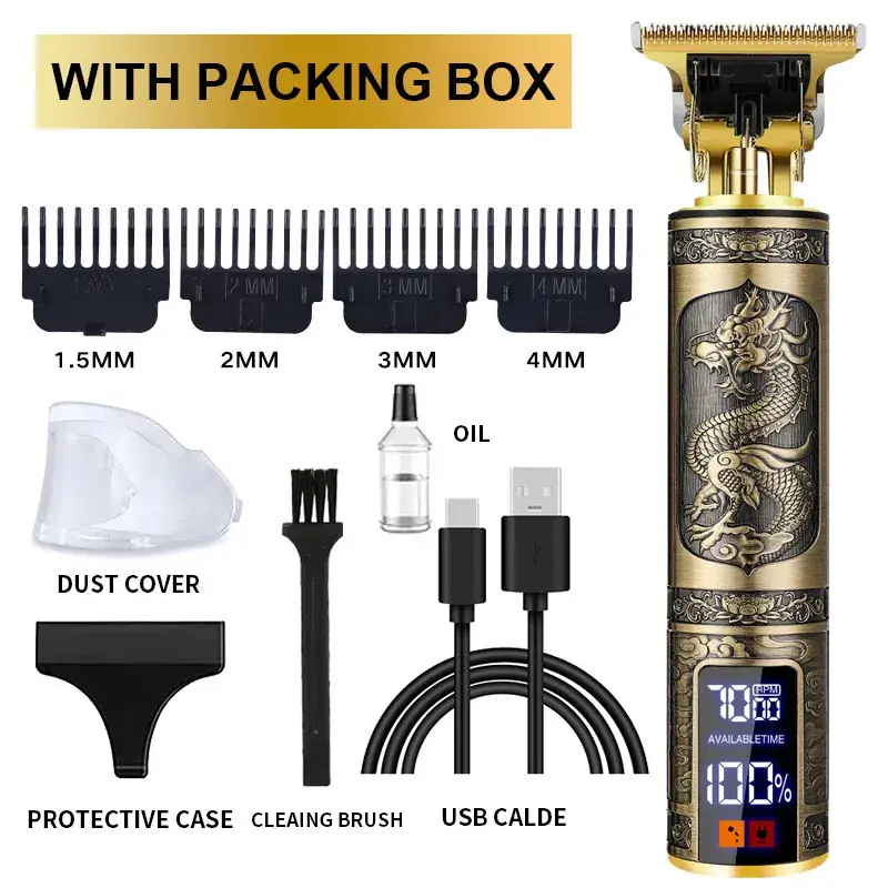 Electric Hair Clipper with 4MM Blades & Oil - Image 39