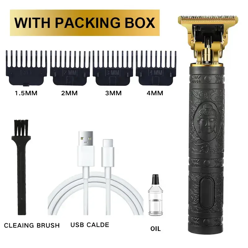 Electric Hair Clipper with 4MM Blades & Oil - Image 2