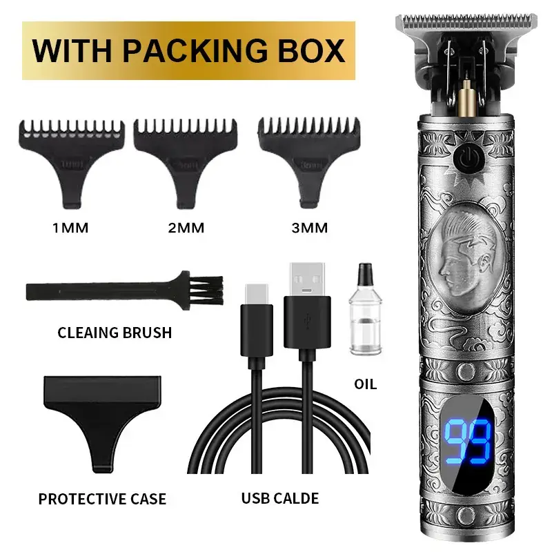 Electric Hair Clipper with 4MM Blades & Oil - Image 37