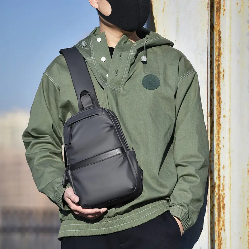 Men's Black Chest Bag for Travel, Office, and Daily Use - Image 6